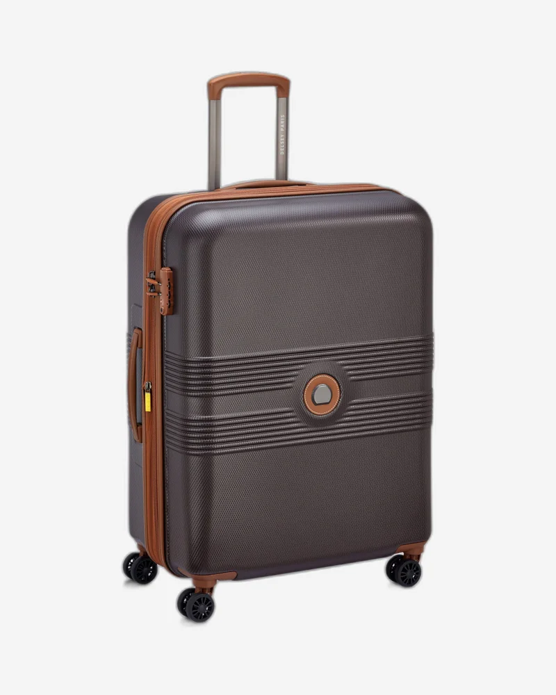 ديلسي _باريس flanerie se 66 cm 4 double wheeled expandable hardside check-in luggage trolley case - chocolate